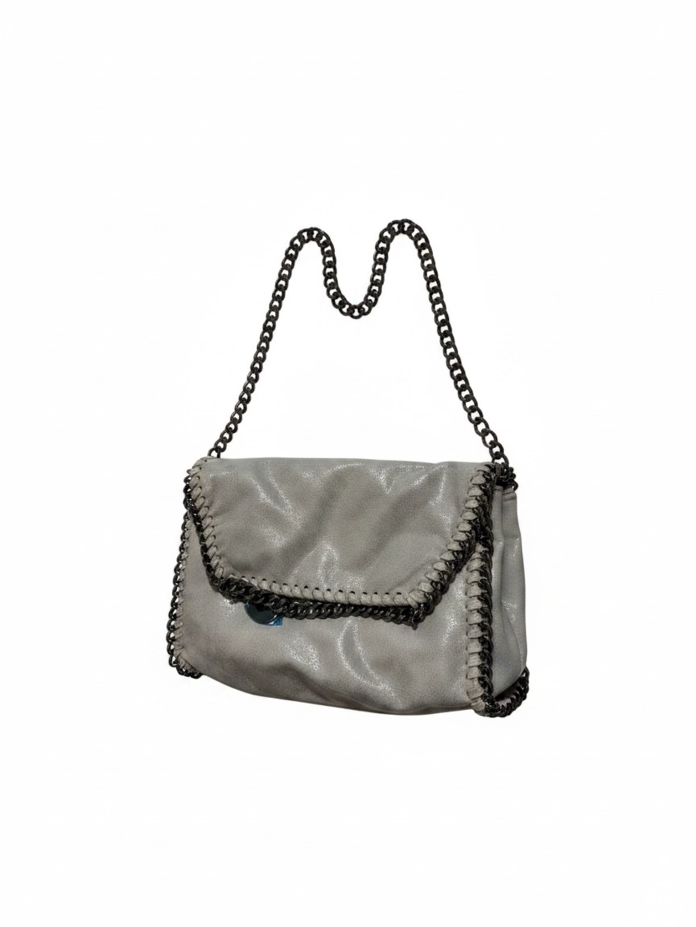 100% Vegas Alicia Mersi Chain-Trim Shoulder Bag